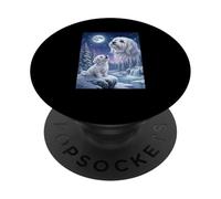 Howling to The Moon Meme Animal Dog Maltese PopSockets Adhesive PopGrip