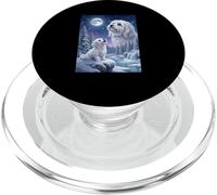Howling to The Moon Meme Animal Dog Maltese PopSockets PopGrip for MagSafe