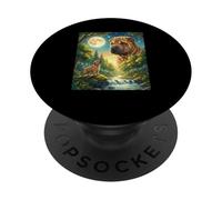 Howling to The Moon Meme Animal Dog Shar-Pei PopSockets Adhesive PopGrip