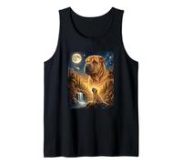 Howling to The Moon Meme Animal Dog Shar-Pei Tank Top