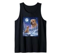 Howling to The Moon Meme Animal Dog Shar-Pei Tank Top