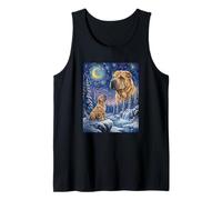 Howling to The Moon Meme Animal Dog Shar-Pei Tank Top