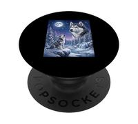 Howling to The Moon Meme Animal Dog Siberian Husky PopSockets Adhesive PopGrip