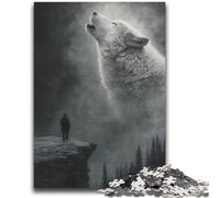 Howling Wolf 2000 Piece Jigsaw Puzzles for Teenagers,Help The Brain Exercise Addictive Toys to Cultivate Patience Unique Challenge Game (70X100cm)