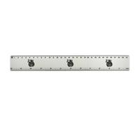 'Howling Wolf' 30cm (12 Inch) White Plastic Ruler (RL00093192)