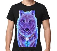 Howling Wolf 3D Print Men's T-Shirt Short Sleeve Summer Pullover O-Neck Tops Casual Cool Streetwear