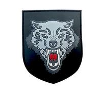 Howling Wolf Airsoft Paintball PVC Morale Patch (Black)