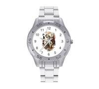 Howling Wolf and Ea-gles Quartz Watch Alloy Watch Dress Decorative for Business Men Women with Design Pattern Print
