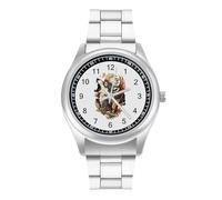 Howling Wolf and EagleHowling Wolf and Eagle Quartz Watch Alloy Watch Dress Decorative for Business Men Women with Design Pattern Print