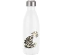 Howling Wolf Beneath The Full Moon Vacuum Insulated Thermal Water Bottle White