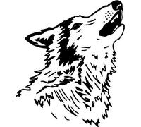 Howling Wolf Car,Bike,Truck,Camper,4x4 Sticker,decal