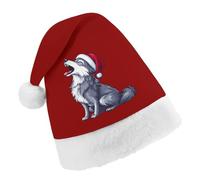 Howling Wolf Christmas Christmas Hats Patterned Santa Hat New Year Festive Holiday Party Supplies Adult