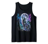 Howling Wolf Full Moon Mountain Wilderness Wolves Lovers Tank Top
