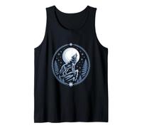 Howling Wolf Full Moon Starry Forest Night Tank Top