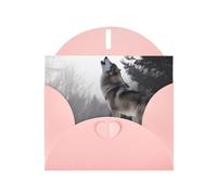 howling wolf Greeting Cards Blank Note Cards with Envelopes Happy Birthday Card Thank You Card Wedding Party Invitation Cards for All Occasions 4x6 Inch