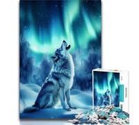 Howling Wolf Jigsaw Puzzles for Adults 1000 Piece Puzzle,Brain Teaser Game Wall Decoration Unique Birthday And Xmas Gifts 38x26cm