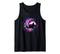 Howling Wolf Moon Celestial Floral Enchantment Tank Top