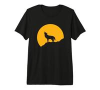 Howling Wolf Novelty Wolf Howling at the Moon Premium T-Shirt