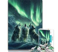 Howling Wolf Puzzles 1000 Pieces for Teenagers,Pattern Assembly Fun at Home Activities,Birthday Present,Travel Gifts (38x26cm)