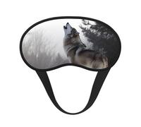 Howling Wolf Sleep Mask for Side Sleeper, Blackout Eye Mask for Women Men, Zero Pressure Sleeping Masks Soft Breathable Eye Cover Comfortable Blindfold Eyeshade for Night Sleep