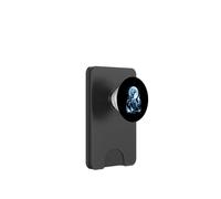 Howling Wolf Under The Moon Art PopSockets PopWallet for MagSafe
