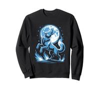 Howling Wolf Under The Moon Art Sweatshirt