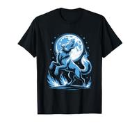 Howling Wolf Under The Moon Art T-Shirt