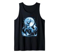 Howling Wolf Under The Moon Art Tank Top