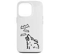 Howling Wolf's head with Bats in Heaven - Halloween Case for iPhone 13 Pro