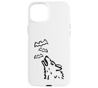Howling Wolf's head with Bats in Heaven - Halloween Case for iPhone 15 Plus