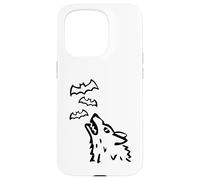 Howling Wolf's head with Bats in Heaven - Halloween Case for iPhone 15 Pro