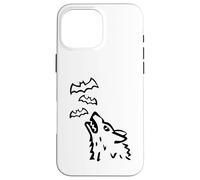 Howling Wolf's head with Bats in Heaven - Halloween Case for iPhone 16 Pro Max