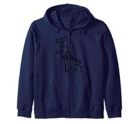 Howling Wolf's head with Bats in Heaven - Halloween Zip Hoodie