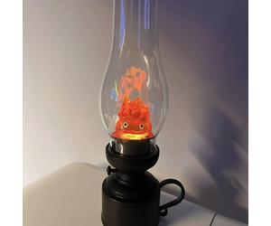 Howl's Moving Castle - Hanging Calcifer, Night Light, Flame Night Lamp Led Flame Light Bedside Lamp Anime Night Light Table Lamp Home Decor And Christ