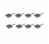HOWOK 8 pcs/set Square Shape Mini Raclette Grill Pans, Barbecue Cheese Melt Pans, Mini Grill Cheese Pans, Raclette Dishes…