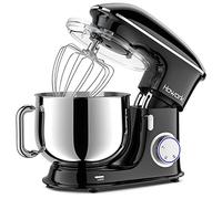 HOWORK 8.5QT Stand Mixer, 660W 6+P Speed Tilt-Head, Electric Kitchen Mixer With Dishwasher-Safe Dough Hook, Beater, Wire Whip & Pouring Shield (8.5 QT, Black)