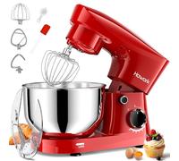 Howork Stand Mixer, 5 Quarts 10-Speed 1500W Tilt-Head Food Mixer (RED)