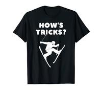 How's Tricks? Ski Trick Themed Freestyle Skiing Graphic T-Shirt