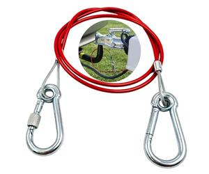 HowseHold Caravan Breakaway Cable - 1m x 3mm Heavy-Duty Trailer Breakaway Cable with Carabiner, Quick Fit Break Away Safety Cables, Quick Fit Emergency for Trailers and Caravan Accessories