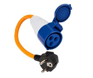 HowseHold European Hook Up Adapter 16 amp to 230v, 3 Pin to EU plug for camping Caravan Motorhome Mains to EU Plug