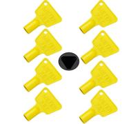 HowseHold Gas Meter Box Key Yellow [8 Keys] Triangular Electric Utility Box Key Plastic Black Gas Meter Key for Reading