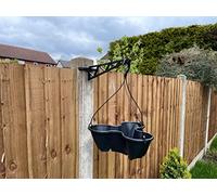HowseHold Hanging Baskets for Concrete Fence Posts - Includes Basket, Hook & Bracket (4 Pack)