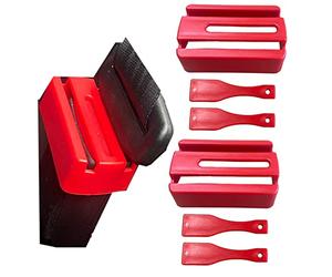 HowseHold Seat Belt Buckle Guard Cover 2 Pack & 4 Release Keys | Universal Fit, Prevents Kids & Disabled Passengers Unbuckling Seat Belts (2x Red Buckle Guards) Sea Belt Lock