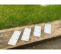 HowseHold Straight Brackets for Raised Beds Railway Sleepers [PACK OF 12] Timber Joining Plates for Wooden Planters Retaining Walls, Driveway Edging