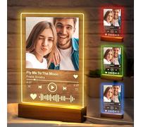 howson london Personalised from Spotify Plaque Night Light Acrylic Music Plaque Picture Frame Personalised Gifts for Him Her Women Men Christmas Custom Gift for Anniversary Birthday Mothers Day