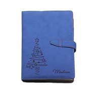 howson london Personalised Gift for Mum Women Men Christmas Journal Diary Notebook A5 Size Custom PU Leather Notebook Leather Diaries for Her Him Daughter Girl Boy Gift for Christmas(Blue Design 1)