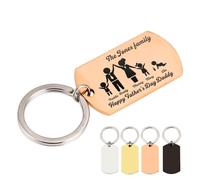howson london Personalised Keyring Mothers Day Gifts from Daughter Son for Mum Nan Grandma Nanny Engraved Gift Titanium Steel Army Keychain Dog Tag Key Ring(Any Text, Champagne Gold)