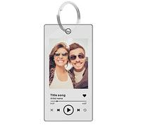 howson london Personalised Keyring Spotify Keyring Custom Gifts for Her Him Women Men Mum Dad Customised Song and Photo Spotify Picture Keychain for Birthday Christmas Fathers Day