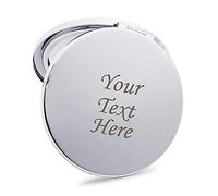 howson london Personalised Mothers Day Mirror for Her Engraved Compact Mirror for Woman Mum Wife Daughter Granddaughter Bridesmaid Gifts for Birthday Anniversary Wedding Christmas (Any Text)