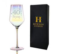 howson london Personalised Wine Glasses Engraved for Her Him 40th 50th 30th Gifts for Women Men Any Age Name Engraved Enoteca 400ml 13.5oz with Gift Box(Birthday)